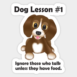 Dog Lesson #1 Sticker